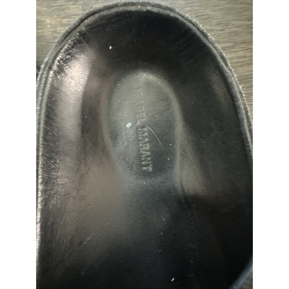 Isabel Marant Lennyo Grommet Studded Slide Sandals Black Suede Size 36 - Picture 5 of 9